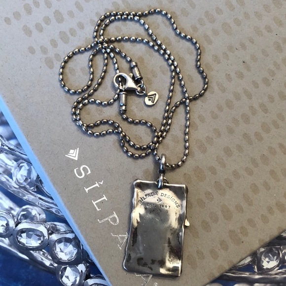 Vintage Silpada Sterling Silver Leaf Sprig Logo Pendant Necklace N2275 - Picture 9 of 16